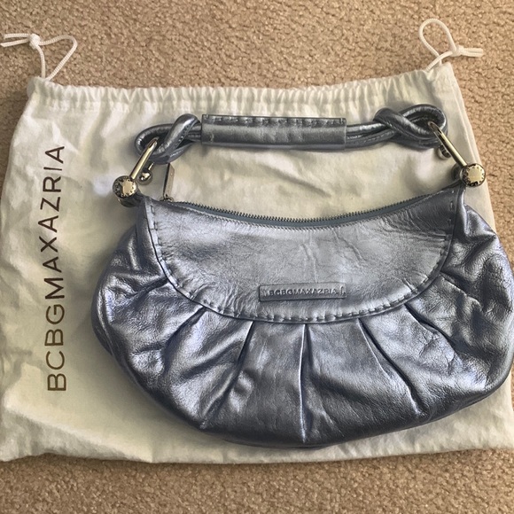BCBG Maxazria Blue Metallic Purse - Picture 1 of 5
